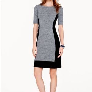 Size 8 jcrew grey with black panel dress